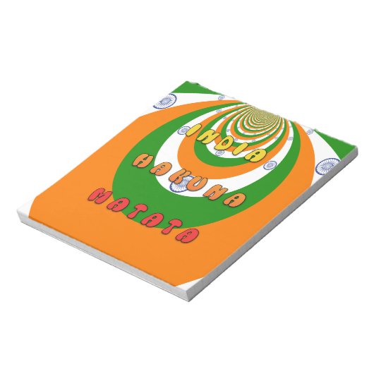 Mooie India Nationale Vlag Kleuren Hakuna Matata Notitieblok (Linkerzijde)