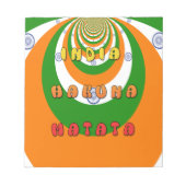 Mooie India Nationale Vlag Kleuren Hakuna Matata Notitieblok (Voorkant)