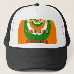 Mooie Indiase Nationale Vlag Kleuren Hakuna Matata Trucker Pet
