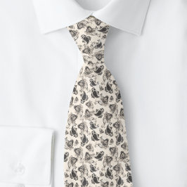 Mooie Indiase Paisley Gray Cream | Stropdas