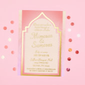 Mooie Indische Mimosas en Samosas Bridal Brunch Folie Uitnodiging