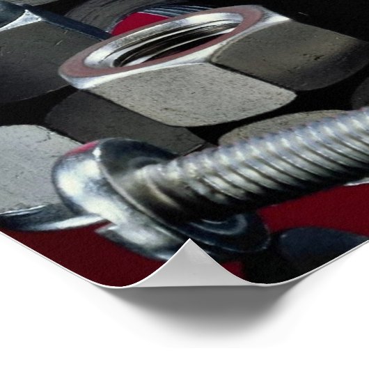 Mooie industriële bevestigingsmiddelen poster (Hoek)