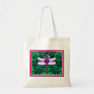 Mooie ingelijste “Crackel ingelijste Libel” Kunstw Tote Bag
