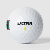 Mooie ingelijste “Crackel omlijste Libel” Kunstwer Golfballen (Logo)