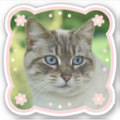 Mooie ingelijste gepersonaliseerde afbeelding sticker (Voorkant)