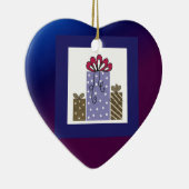 Mooie Ingepakte Cadeaus Keramisch Ornament (Rechts)