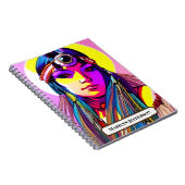 Mooie inheemse Amerikaanse vrouw. Editable name. Notitieboek (Rechterzijde)