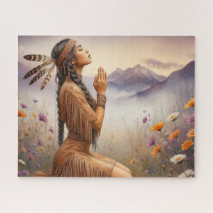 Mooie inheemse Amerikaanse vrouw/Erfenis Legpuzzel
