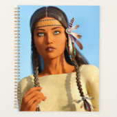 Mooie inheemse Amerikaanse vrouw inheemse outfit Planner (Voorkant)