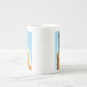 Mooie inheemse Amerikaanse vrouw inheemse outfit Porselein Kop (Voorkant)