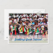 Mooie inheemse inheemse dansers uit Taiwan Briefkaart (Voorkant / Achterkant)