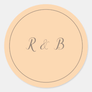 Mooie Initialen Ronde Sticker