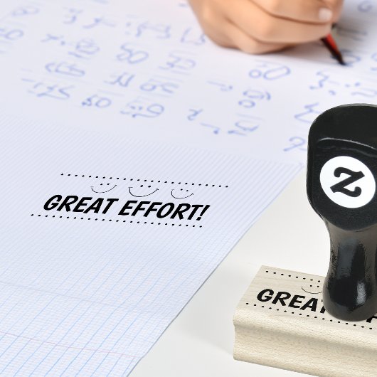 Mooie Inspanning Smile Gezicht Docenten Rubberstempel