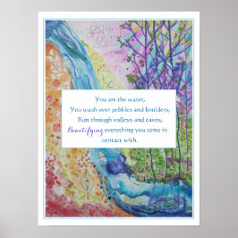 Mooie inspiratie Zen Chakra Energy Flow Yoga Poster