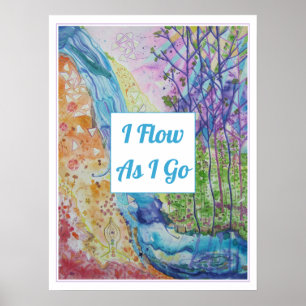 Mooie inspiratie Zen Chakra Energy Flow Yoga Poster