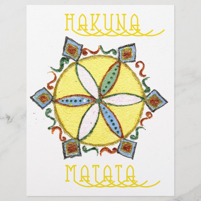 Mooie Inspirerend Star Floral Vector Patroon (Voorkant)
