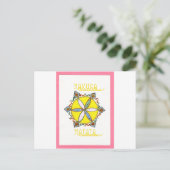Mooie Inspirerend Star Floral Vector Patroon Briefkaart (Staand voorkant)