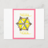Mooie Inspirerend Star Floral Vector Patroon Briefkaart (Voorkant)