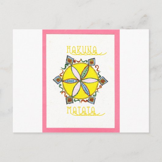 Mooie Inspirerend Star Floral Vector Patroon Briefkaart (Voorkant)