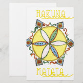 Mooie Inspirerend Star Floral Vector Patroon Briefpapier (Voorkant / Achterkant)