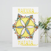 Mooie Inspirerend Star Floral Vector Patroon Briefpapier (Staand voorkant)
