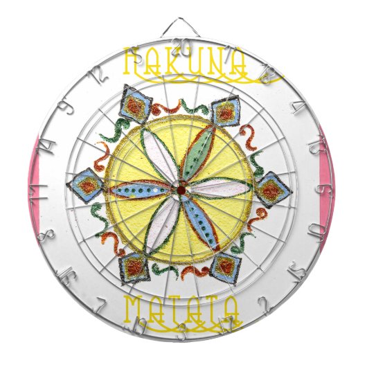 Mooie Inspirerend Star Floral Vector Patroon Dartbord (Voorkant)