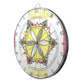 Mooie Inspirerend Star Floral Vector Patroon Dartbord (Voorkant Rechts)