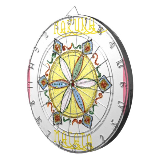 Mooie Inspirerend Star Floral Vector Patroon Dartbord (Voorkant Rechts)