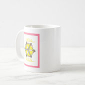 Mooie Inspirerend Star Floral Vector Patroon Koffiemok (Voorkant links)