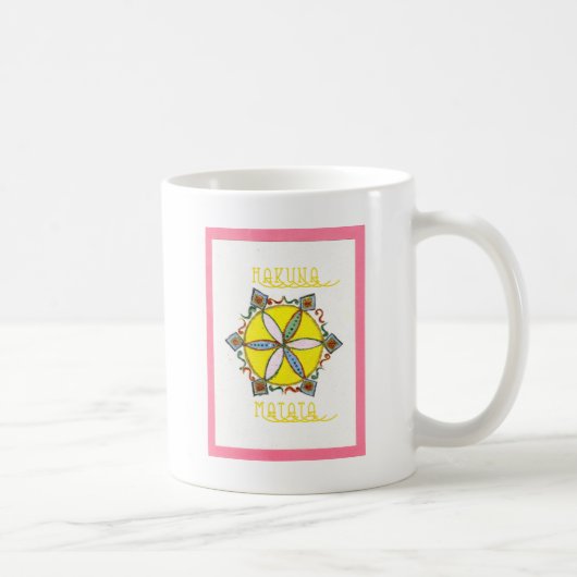 Mooie Inspirerend Star Floral Vector Patroon Koffiemok (Rechts)
