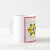 Mooie Inspirerend Star Floral Vector Patroon Koffiemok (Voorkant links)