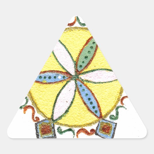 Mooie Inspirerend Star Floral Vector Patroon Sticker (Voorkant)