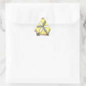 Mooie Inspirerend Star Floral Vector Patroon Sticker (Tas)