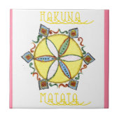 Mooie Inspirerend Star Floral Vector Patroon Tegeltje (Voorkant)