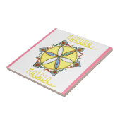 Mooie Inspirerend Star Floral Vector Patroon Tegeltje (Zijkant)