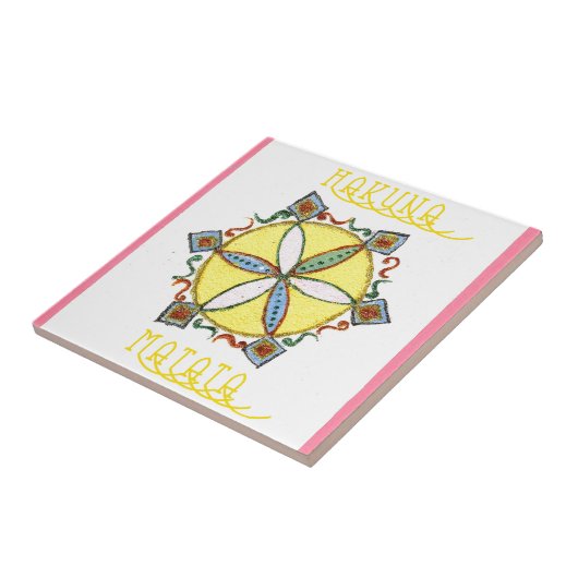 Mooie Inspirerend Star Floral Vector Patroon Tegeltje (Zijkant)