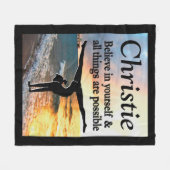 MOOIE INSPIRERENDE GEPERSONALISEERDE GYMNASTIEKDEK FLEECE DEKEN (Voorkant (Horizontaal))