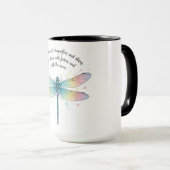 Mooie Inspirerende Libelle Quote Mok (Voorkant rechts)