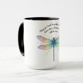 Mooie Inspirerende Libelle Quote Mok (Voorkant links)
