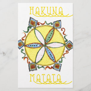 Mooie Inspirerende Ster Bloem Vector Patroon Briefpapier