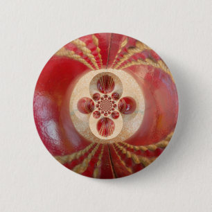 Mooie Internationale Cricket Rode Leren Bal Ronde Button 5,7 Cm