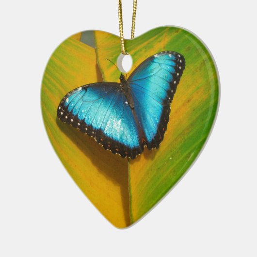 Mooie Iridescent Butterfly Keramisch Ornament (Links)