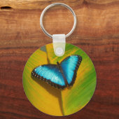 Mooie Iridescent Butterfly Sleutelhanger (Voorkant)