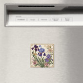 Mooie iris bloem bloeit magneet (Insitu (Vaatwasser))