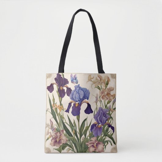 Mooie iris bloem bloeit tote bag (Voorkant)