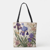 Mooie iris bloem bloeit tote bag (Achterkant)