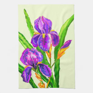 Mooie Iris Bloem Keuken Handdoek Spring