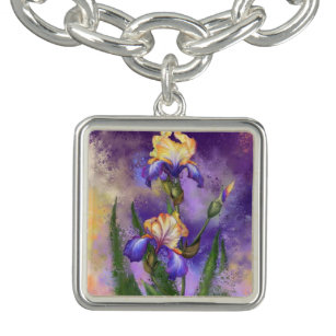 Mooie Iris Bloemen Armband
