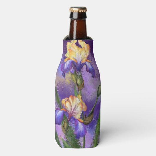 Mooie Iris bloemen fles koeler (Fles Voorkant)