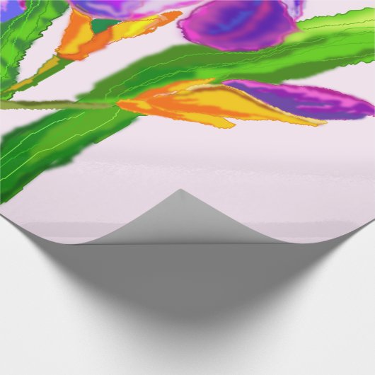 Mooie iris bloemen inpakpapier (Hoek)